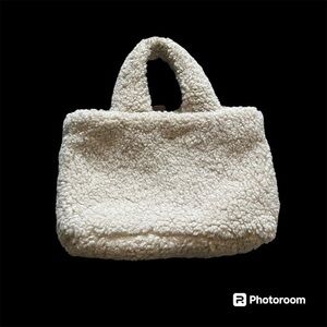 Aspen cream Sherpa mini purse